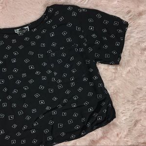 Vintage Greenwich square black crop top top